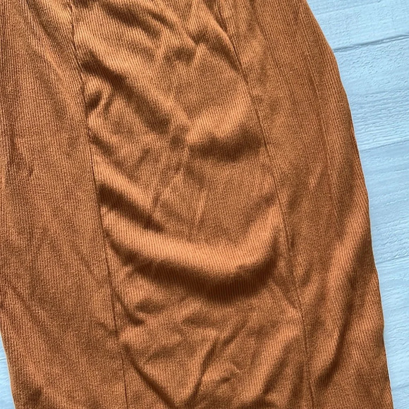 Fashion Nova Cognac Stretchy Front Tie Cut Out Mini Dress XS - Picture 5 of 5